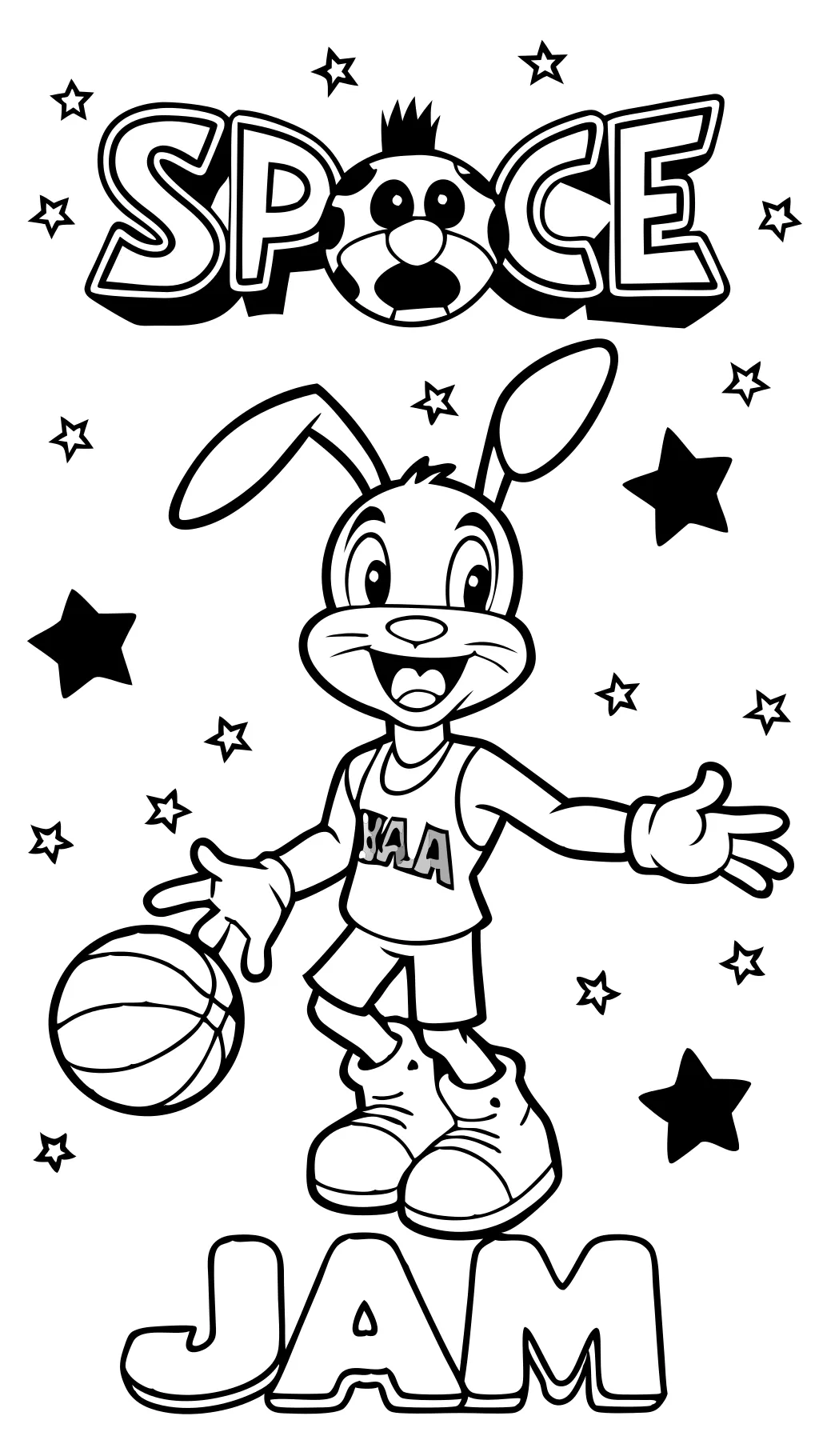 space jam color pages